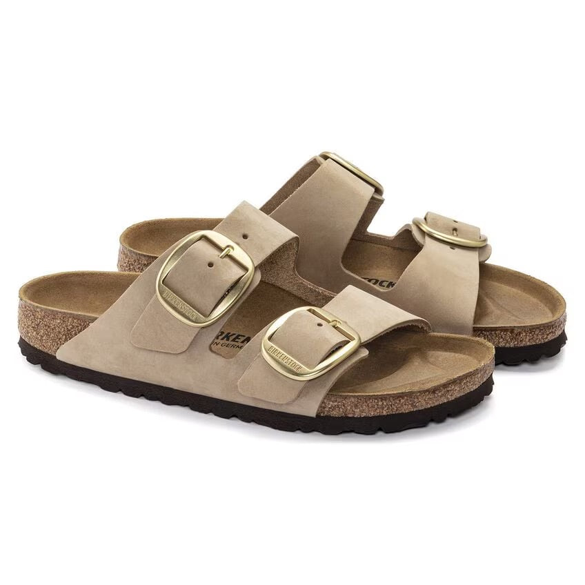 Women's Arizona Big Buckle Sandcastle Nubuck Leather