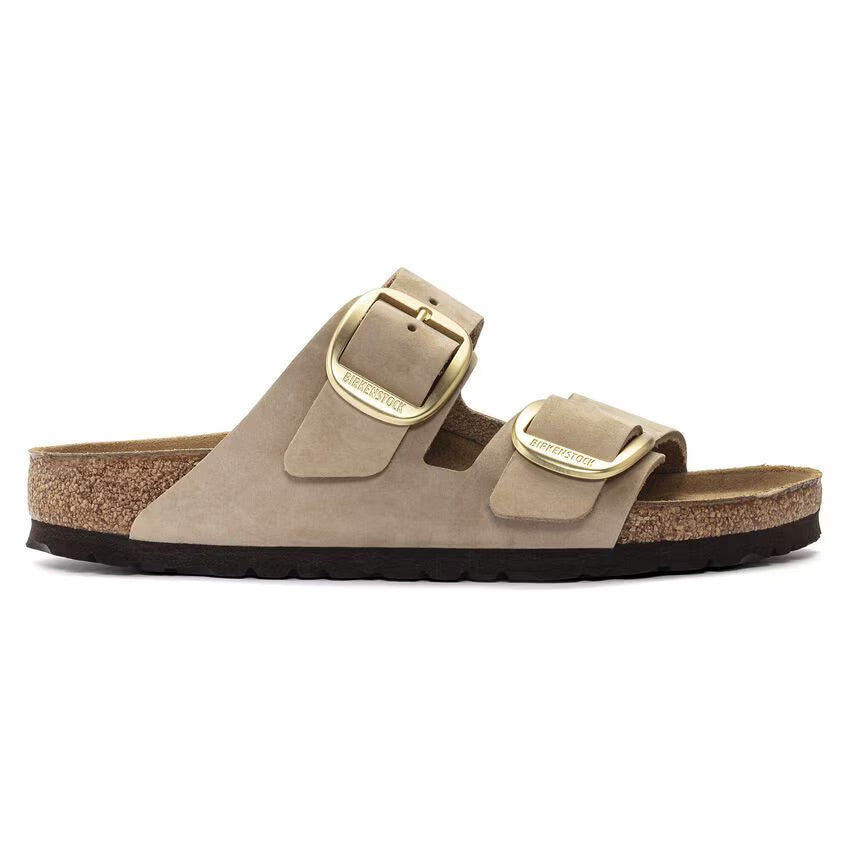Women's Arizona Big Buckle Sandcastle Nubuck Leather
