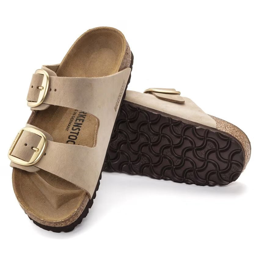 Women's Arizona Big Buckle Sandcastle Nubuck Leather