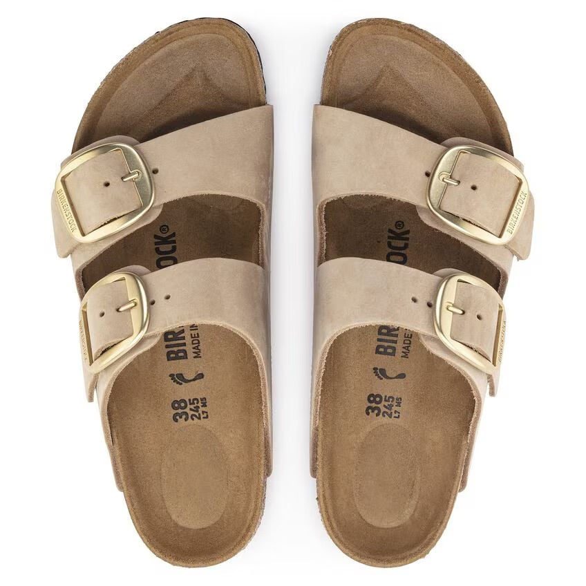 Women's Arizona Big Buckle Sandcastle Nubuck Leather
