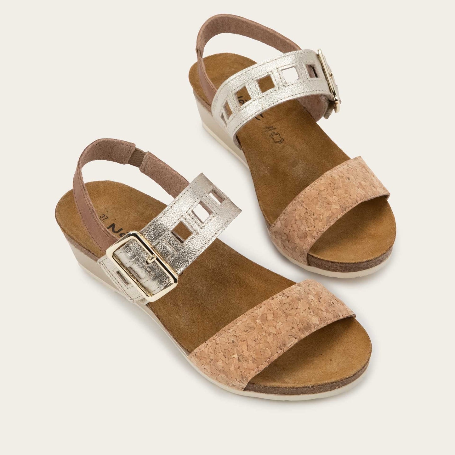 Women's Dynasty Wedge Sandal Latte Brown/Cork/Radiant Gold