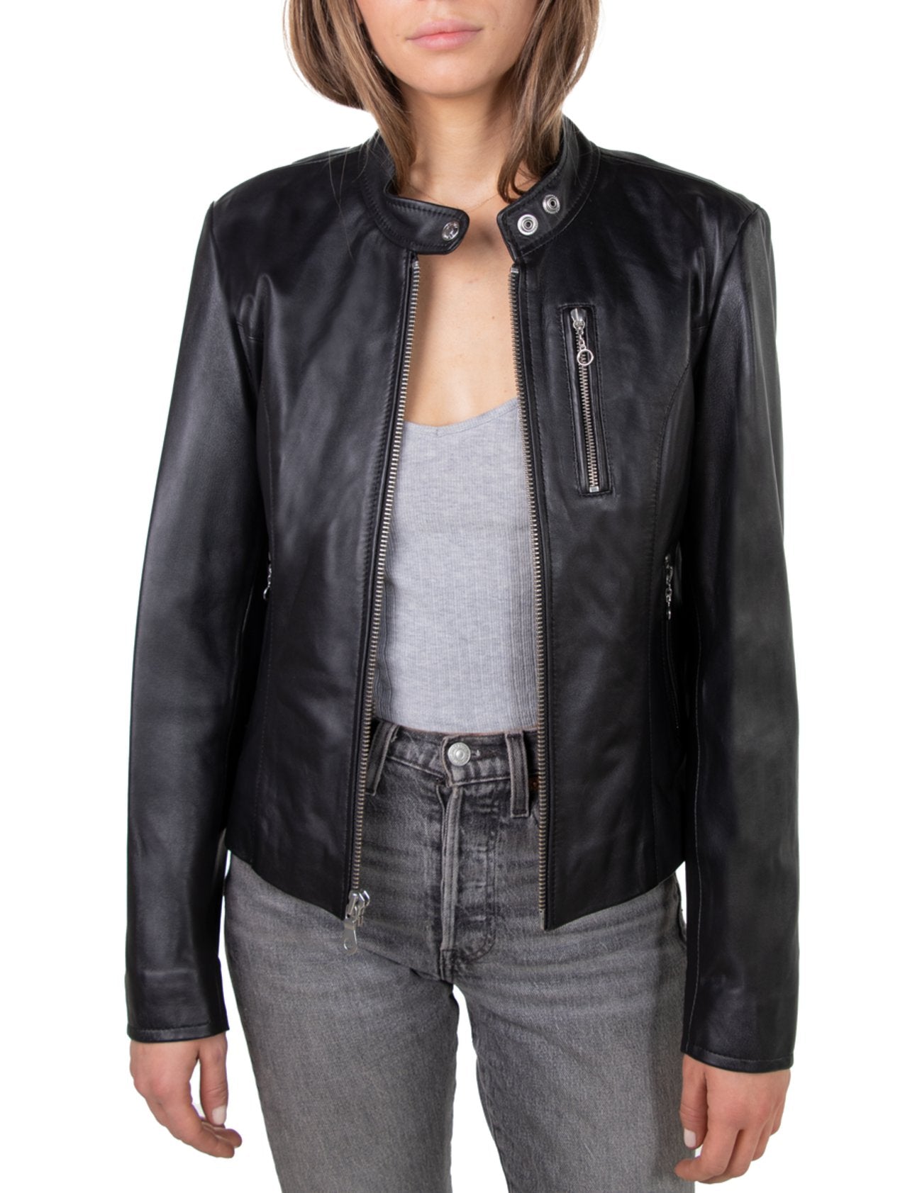 Women's Lambskin "Cafe" Leather Jacket