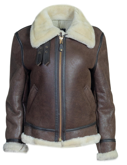 Women's Sheepskin B-3 Bomber Jacket