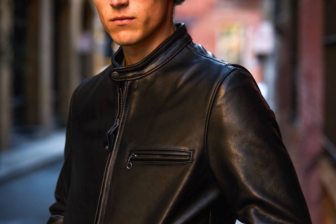 Schott NYC 530 Cafe Racer Leather Jacket
