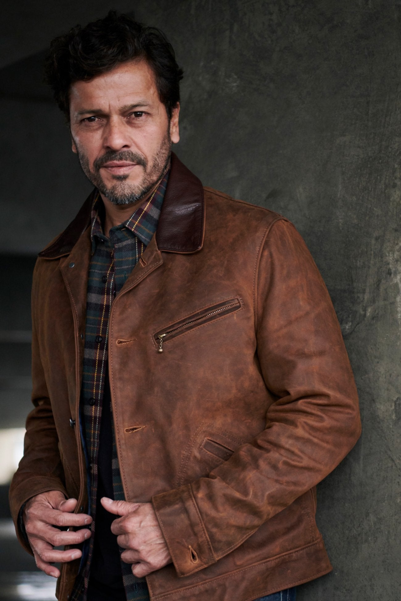 538 - Nubuck Cowhide Mechanic's Jacket