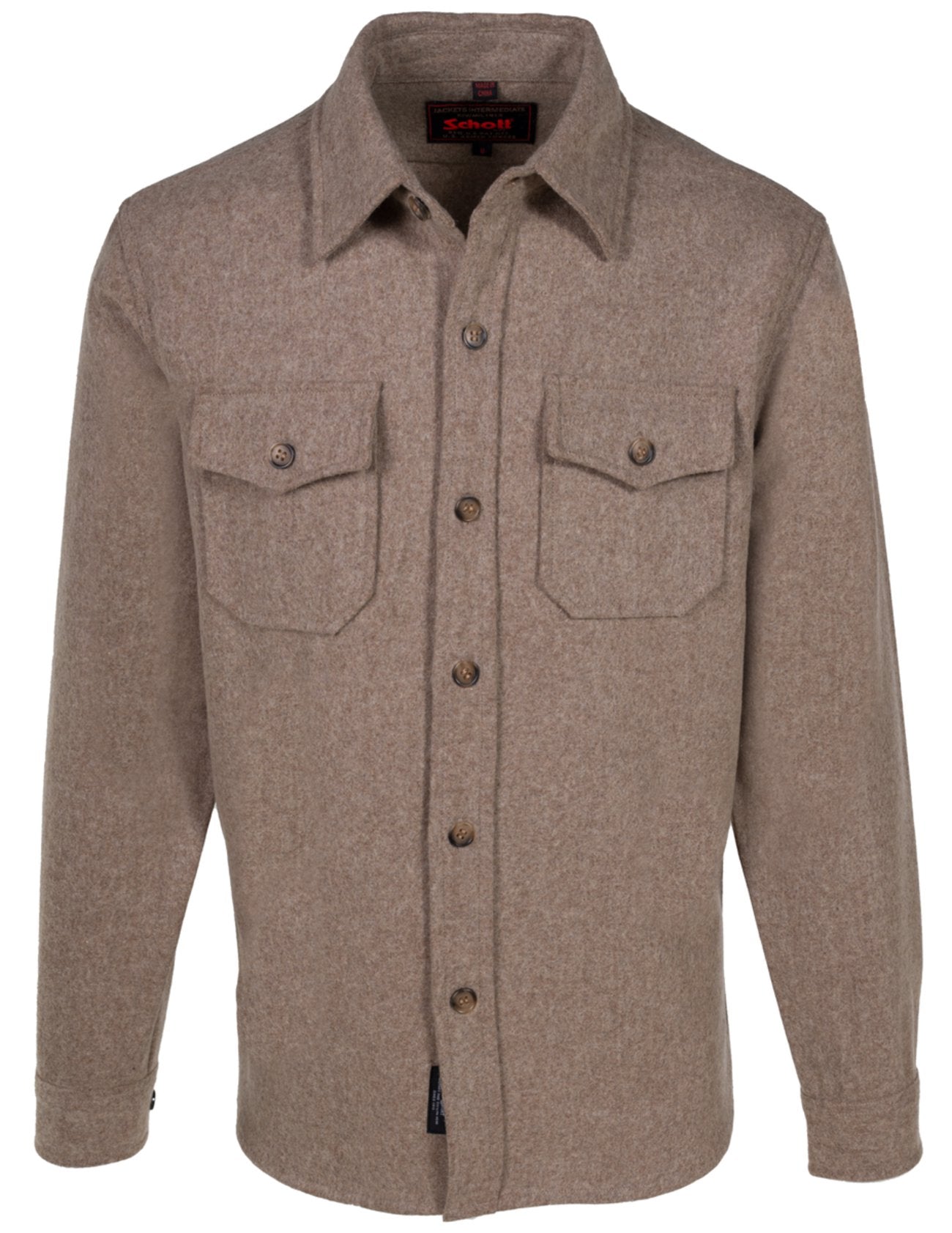 Schott NYC Men's CPO Wool Shirt