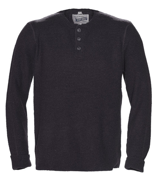 Schott NYC Button Henley Sweater