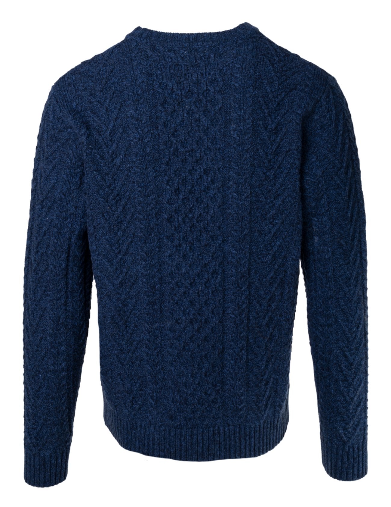 Schott NYC Midweight Wool Cable Knit Crew Neck Sweater